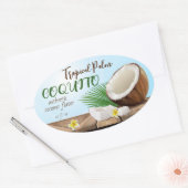 Sticker Ovale Coquito Coconut Tropical (Enveloppe)