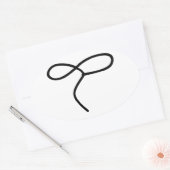 Sticker Ovale Corde de Lasso (Enveloppe)