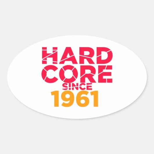 Sticker Ovale Core dur depuis 1961 (Devant)
