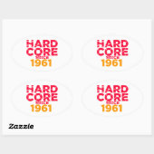 Sticker Ovale Core dur depuis 1961 (Feuille)