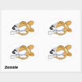 Sticker Ovale Corgi Butt (Feuille)