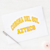 Sticker Ovale Corona del Sol Aztecs (Enveloppe)