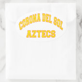 Sticker Ovale Corona del Sol Aztecs (Sac)