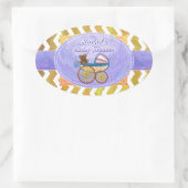 Sticker Ovale Costume bébé ananas (Sac)