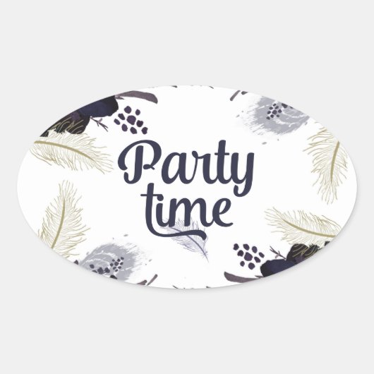 Sticker Ovale Costumes et cocktails Halloween Masquerade Bash (Devant)