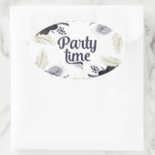 Sticker Ovale Costumes et cocktails Halloween Masquerade Bash (Sac)