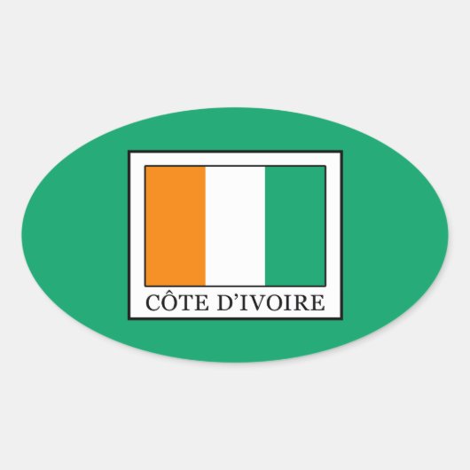 Sticker Ovale Côte d'Ivoire (Devant)