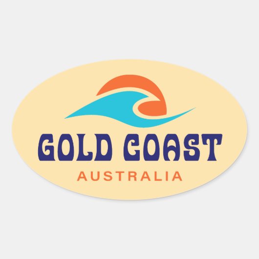 Sticker Ovale Côte d'Or Australie (Devant)