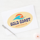Sticker Ovale Côte d'Or Australie (Enveloppe)