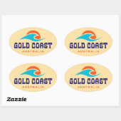 Sticker Ovale Côte d'Or Australie (Feuille)