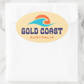Sticker Ovale Côte d'Or Australie (Sac)