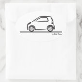 Sticker Ovale Côté Smart Fortwo (Sac)