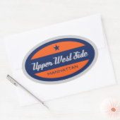 Sticker Ovale Côté supérieur ouest (Enveloppe)