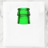 Sticker Ovale Cou de bouteille de bière (Sac)