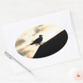Sticker Ovale Coucher de soleil de Sea Gull (Enveloppe)