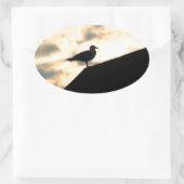 Sticker Ovale Coucher de soleil de Sea Gull (Sac)