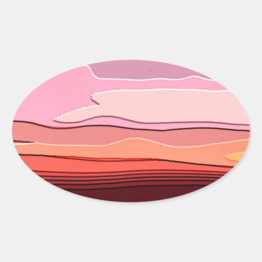 STICKER OVALE COUCHERS DE SOLEIL (Devant)