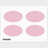 Sticker Ovale Couleur caméo rose durable (Feuille)