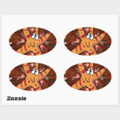 Sticker Ovale Couleur en cours (Feuille)