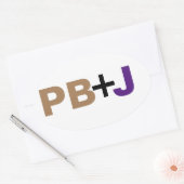 Sticker Ovale Couleur PB+J (Enveloppe)