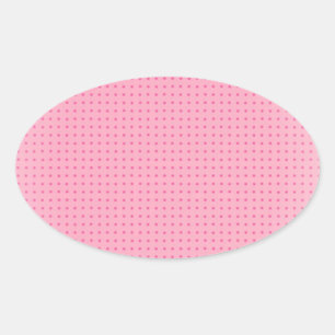Sticker Ovale Couleur rose tendance Modèle blanc personnalisé