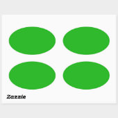 Sticker Ovale Couleur verte (Feuille)