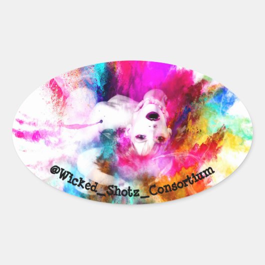 Sticker Ovale Couleurs de la passion (Devant)