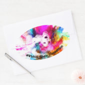 Sticker Ovale Couleurs de la passion (Enveloppe)