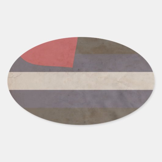 STICKER OVALE COULEURS FIERTE CUIR (Devant)
