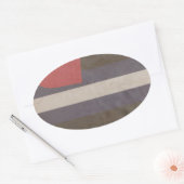 STICKER OVALE COULEURS FIERTE CUIR (Enveloppe)