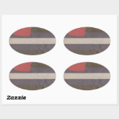 STICKER OVALE COULEURS FIERTE CUIR (Feuille)