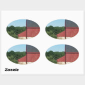 Sticker Ovale Country Barn (Feuille)