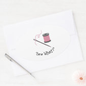 Sticker Ovale Couper Quoi ? (Enveloppe)