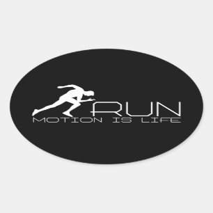 Sticker Ovale Coureur