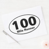 Sticker Ovale Coureur de 100 milles (Enveloppe)
