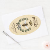 Sticker Ovale Couronne et couronne de miel (Enveloppe)