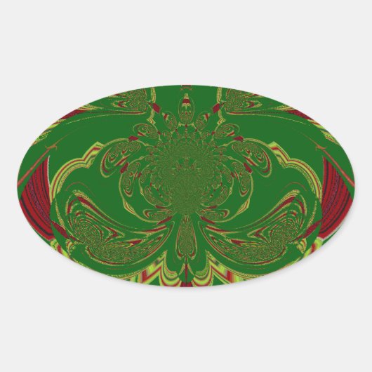Sticker Ovale Couronne verte (Devant)