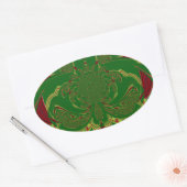 Sticker Ovale Couronne verte (Enveloppe)