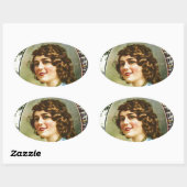 Sticker Ovale couverture du magazine photoplay avant 1923 (Feuille)