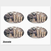 Sticker Ovale Cowboy (Feuille)