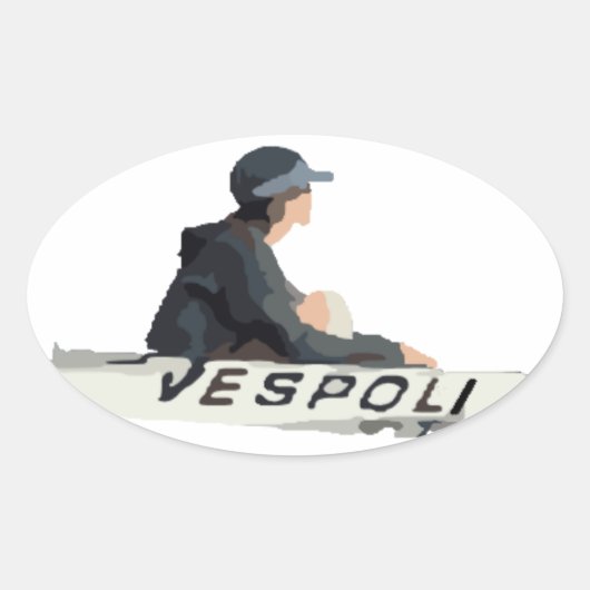 Sticker ovale Coxswain (Devant)