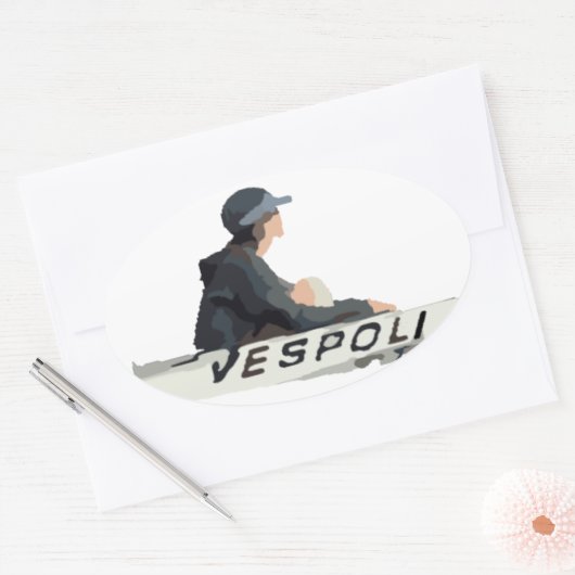 Sticker ovale Coxswain (Enveloppe)