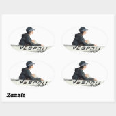 Sticker ovale Coxswain (Feuille)