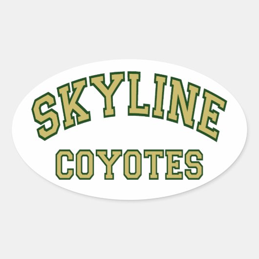 Sticker Ovale Coyotes Skyline (Devant)