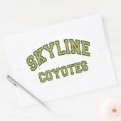 Sticker Ovale Coyotes Skyline (Enveloppe)