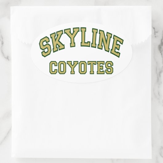 Sticker Ovale Coyotes Skyline (Sac)