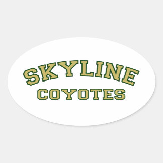 Sticker Ovale Coyotes Skyline
