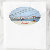 Sticker Ovale Cozumel Dockside (Sac)