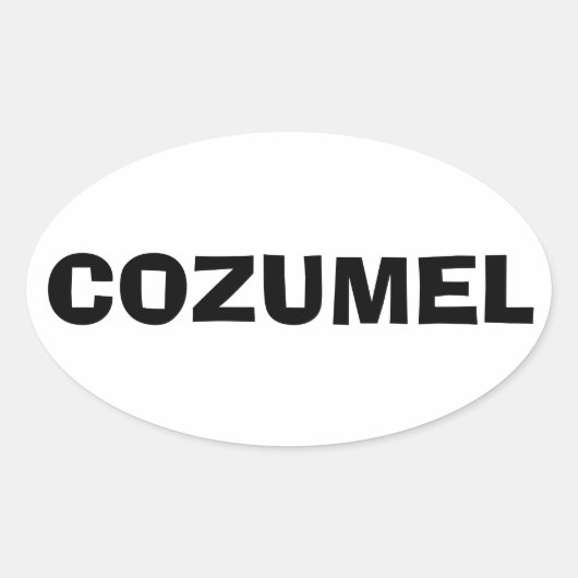 Sticker Ovale Cozumel, Mexique (Devant)
