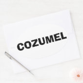 Sticker Ovale Cozumel, Mexique (Enveloppe)